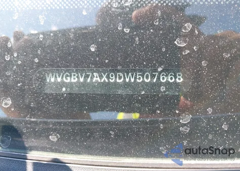 2013 Volkswagen Tiguan Se из США, поврежденный, VIN WVGBV7AX9DW507668